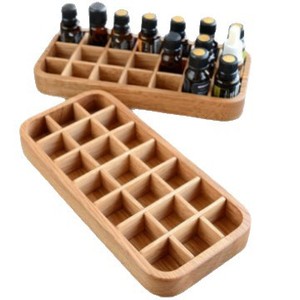 Boîte de rangement pour huiles essentielles en bois massif DoTERRA avec couvercle, organisateur en bois, présentoir rectangulaire, couleur naturelle - Product Image 4