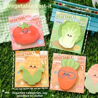 30 blocs de notes par paquet, blocs-notes mignons et amusants en forme de légumes réalistes, notes autocollantes pour étudiants