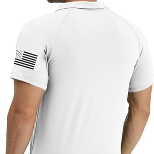Chemise à manches courtes pour homme en tricot, imprimé graphique, tissu extensible et respirant, design patriotique américain, style sportif raglan pour le golf - Product Image 3