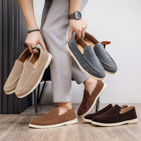 Chaussures habillées en daim confortables pour hommes en gros, nouvelle mode, chaussures habillées formelles pour affaires, chaussures légères en caoutchouc
