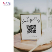 Letreros Acrílicos Personalizados con Código QR Doble para Redes Sociales, Facebook e Instagram, Bajo MOQ