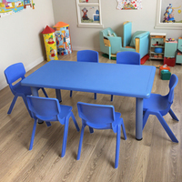 Ensemble de table et de chaises pour enfants en plastique au prix d'usine, mobilier préscolaire
