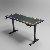 Table de jeu RGB électrique réglable en hauteur (160 cm) avec éclairage LED RGB – Échantillon gratuit DDP