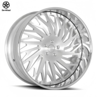 Jantes forgées sur mesure DW Deep Dish 24 26 pouces 5x120.65, finition brossée, chrome, jante en alliage à rebord profond pour voiture de luxe, camion F150 F250