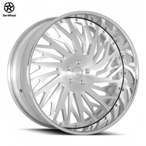 Rines Forjados Personalizados DW de 24 y 26 Pulgadas, 5x120.65, Acabado Cepillado, Borde Profundo Cromado, para Autos y Camionetas de Lujo, F150, F250 - Product Image 1