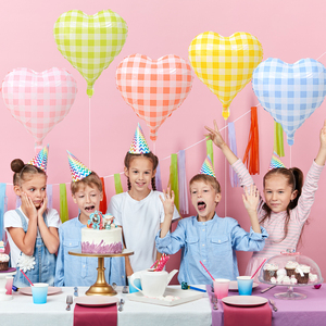 Bong bóng màng nhôm lưới hình trái tim 18 inch chụp ảnh sinh nhật đám cưới trang trí tiệc lưới trái tim bong bóng - Product Image 4