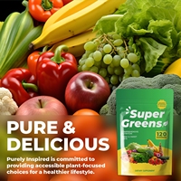 Complément alimentaire en gommes Super Vertes à marque privée OEM/ODM, enrichi en fibres, aux super fruits, sans sucre