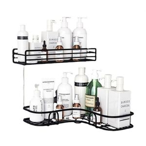 Fabrika Toptan Satış Güçlü Yapışkanlı Paslanmaz Çelik Köşe Depolama Rafı Deliksiz Tuvalet Üçgen Banyo Mutfak Rafı Oturma Odası - Product Image 3
