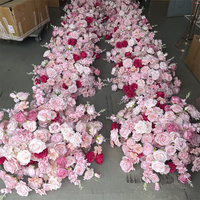 Centro de Mesa de Flores Artificiales de Seda de Alta Calidad IFG Wedding, Color Blanco Puro Mezclado con Rosa Nude y un Toque de Verde