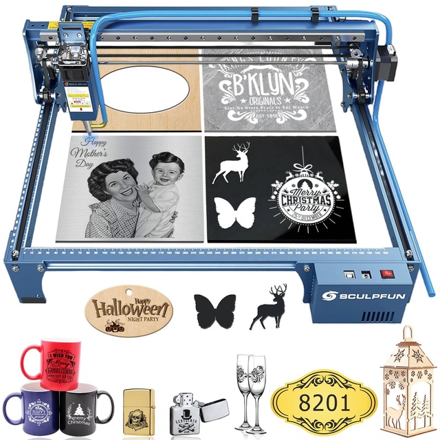 SCULPFUN S10 Top Manufacturer 10W Diode DIY Laser Engraving Machine for Wood Mini Metal Laser Engraver