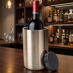 Stainless Steel Wine Cooler <b>Ice</b> <b>Bucket</b> Party Industrial Sustainable Customized Color & Logo for Hotel Home Bar - Product Image 2