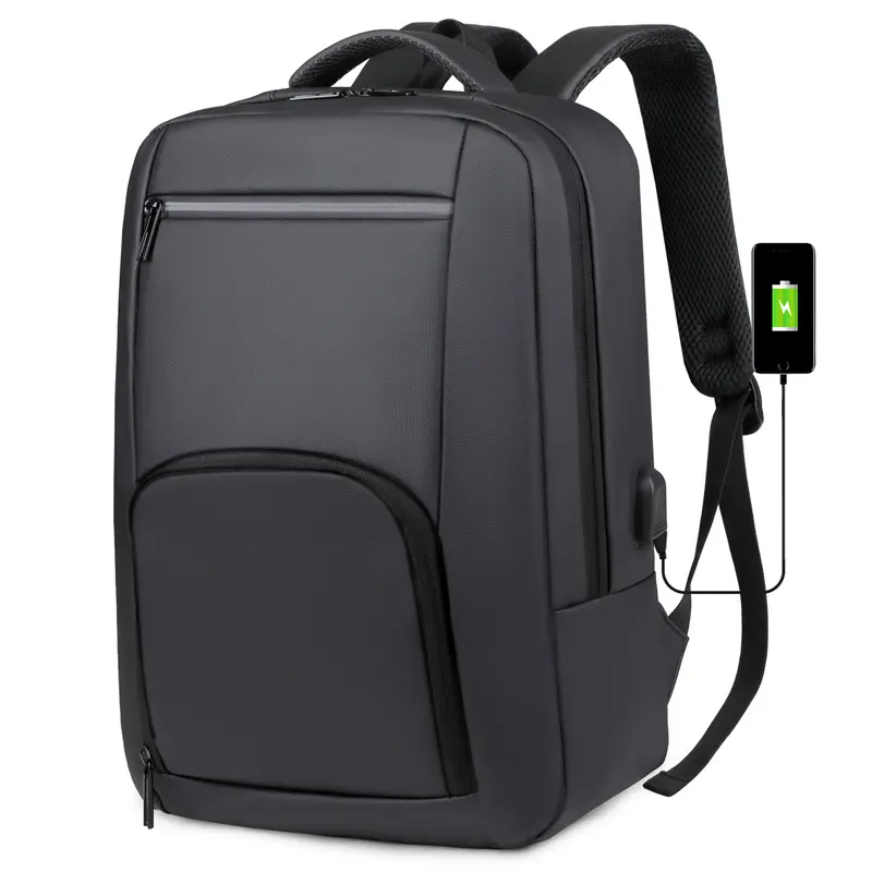กระเป๋าเป้ใส่แล็ปท็อปขนาด15.6นิ้วสำหรับนักธุรกิจชาย, กระเป๋าเป้สะพายหลังจุได้เยอะมีช่องเสียบ USB กันน้ำได้สำหรับผู้ชาย