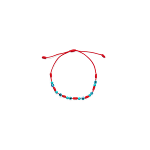 Pulsera de Cuentas de Cinco Ojos del Festival de los Siete Estrellas, Hilo Rojo, Accesorio de Moda, Joyería Unisex - Product Image 1