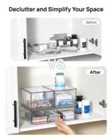 Tiroirs de rangement empilables transparents en plastique pour salle de bain, capacité 10 kg, boîtes de rangement pour maquillage, rouges à lèvres, bijoux et sacs