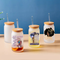 Autocollants d'impression par transfert imperméables de 16oz autocollants de taille personnalisée lavables durables UV pour les étiquettes de dessins animés de gobelets de tasses