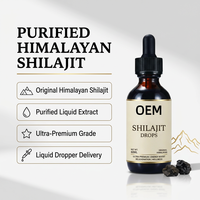 Gouttes de Shilajit de l'Himalaya en marque privée OEM, 60 ml, extrait liquide ultra-premium, complément énergétique