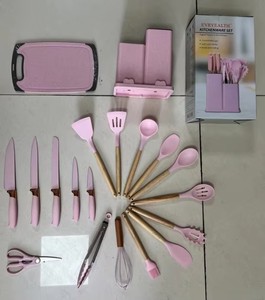 High Quality <b>Silicone</b> Spoon Set for Cooking Complete 19 Piece Kitchen Utensil Collection Safe Cooking <b>Tools</b> - Product Image 1