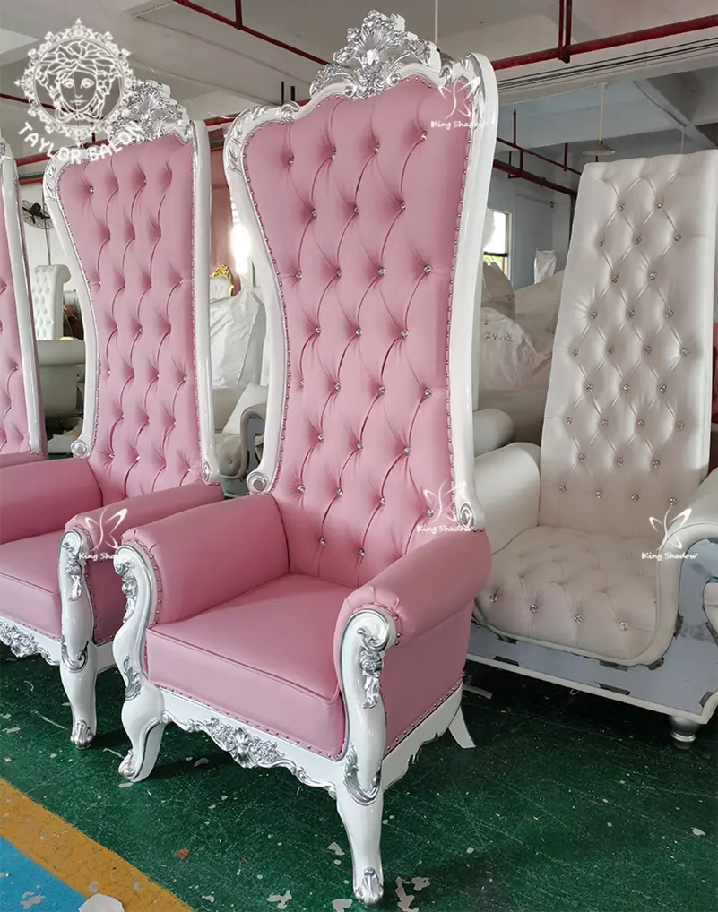 Equipo y muebles de salón de belleza, silla de masaje de pedicura, trono, silla de lujo rosa, sillas de pedicura