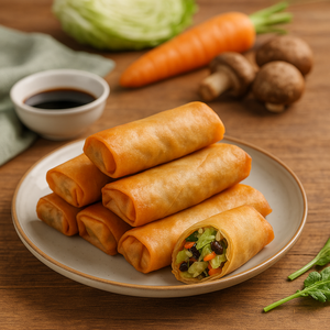 Rollitos de Primavera de Verduras Congeladas Sanquan - Bocadillo Dulce y Crujiente para Niños, Restaurantes y Cafeterías en Empaque de Bolsa - Product Image 4