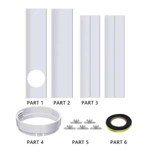 <span class=keywords><strong>Kit</strong></span> <span class=keywords><strong>de</strong></span> 4 Piezas Personalizables <span class=keywords><strong>de</strong></span> PVC para Ventanas, Deflector Manual y Placa <span class=keywords><strong>de</strong></span> Sellado, 5.9 Pulgadas, Sellador Portátil para <span class=keywords><strong>Aire</strong></span> <span class=keywords><strong>Acondicionado</strong></span> Doméstico - Product Image 2