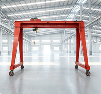 Mini-grue portique mobile à hauteur réglable 1-5 tonnes, équipement de levage d'atelier intérieur avec palan électrique 20m de portée, capacité 1 tonne, Anhui