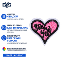 Parche Bordado Decorativo con Diseño de Corazón, Doble Corazón Rojo, con Frase Romántica, para Computadora