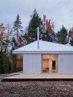 Cabane préfabriquée modulaire scandinave avec collaboration architecturale, villa modulaire éco-responsable avec solutions architecturales