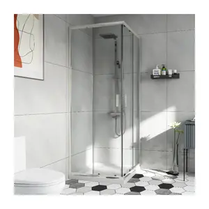 80x80x185cm Factory direct Flat Profile Square Sliding Door Shower Room with 4mm tempered glass