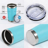 Gobelet personnalisé en acier inoxydable de 20 oz tasse de voyage sous vide à double paroi avec logo bouteille de gobelet à café pour le travail tasses en métal isolées