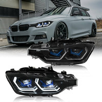 Conjunto de faros delanteros LED para BMW Serie 3 F30 F35 2013-2018, faros LED de alto brillo, luces diurnas de doble lente