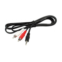 Usine directement 3.5mm mâle à 2 RCA mâle câble nickelé connecteur PVC veste pour usage informatique