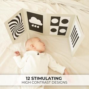 Montessori modelli di sviluppo sensoriale schede specchio ad alto contrasto pancia tempo giocattolo per <span class=keywords><strong>il</strong></span> bambino con grandi carte in bianco e nero - Product Image 3