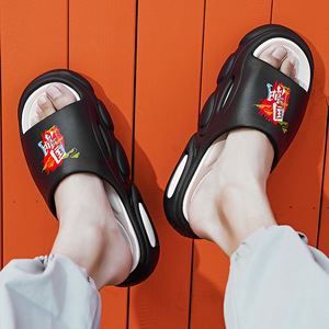 Chanclas Unisex Negras con Suela Gruesa, Diseño de Punta Abierta, Cómodas para Usar en la Playa o al Aire Libre en Verano - Product Image 4