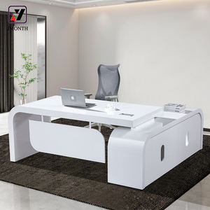 Meubles de <span class=keywords><strong>bureau</strong></span> modernes en forme de L, table d'<span class=keywords><strong>ordinateur</strong></span> en bois peint <span class=keywords><strong>piano</strong></span>, <span class=keywords><strong>bureau</strong></span> de direction, <span class=keywords><strong>bureau</strong></span> de PDG, panneau blanc, <span class=keywords><strong>bureau</strong></span> de direction, dernier modèle de PDG - Product Image 1