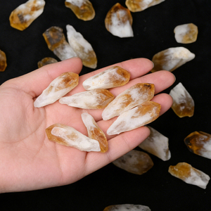 Venta al por mayor de piedra natural en bruto, mineral, espécimen curativo, diente de citrino crudo para decoración - Product Image 3