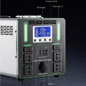 Centrale Électrique Solaire Portable 500W pour Voiture, 220V, Grande Capacité, Onde Sinusoïdale Pure, pour Urgences, Camping et Lampe Torche Externe - Vente Flash - Product Image 1