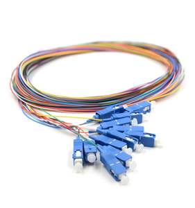 Pigtail de Fibra Óptica de 12 Colores, SC APC UPC LC FC ST SM MM Simplex, 0.9mm 5.0mm, Buffer Ajustado, 1m 2m, Modo Único - Product Image 3