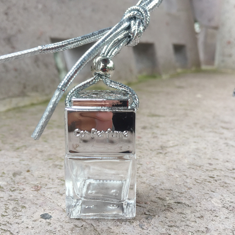 Hanging Car Perfume Glass Bottle Essential Oil Diffuser, Aromatherapy Car Air Freshener