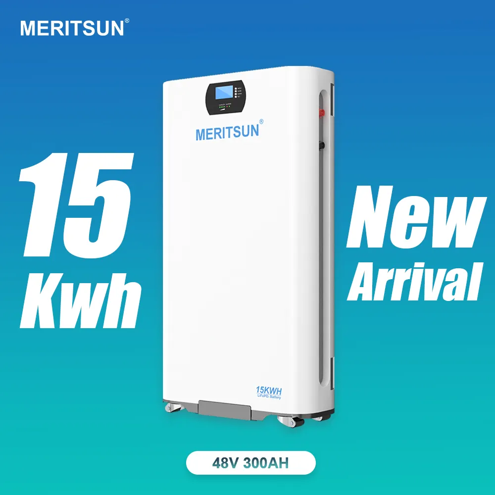 Batteria agli ioni di litio Meritsun 15Kwh LiFePO4 48V 300Ah batteria di accumulo di energia