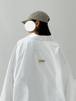 Willson OEM/ODM fabriek groothandel op maat gemaakte dames katoenen poplin overhemden kledingfabrikanten aangepast logo effen kleur