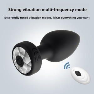 Brinquedo Vibratório Anal à Prova d'Água de Silicone com Controle Remoto, 10 Configurações de Vibração, Massageador de Próstata para Sexo Anal - Product Image 4