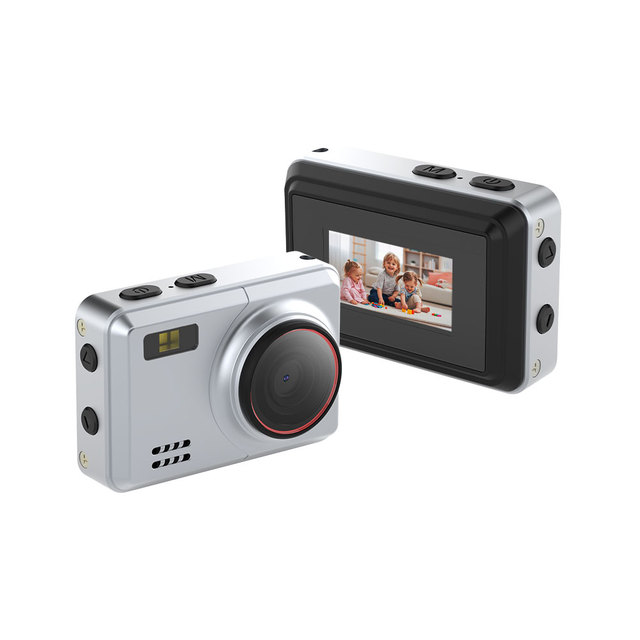 DC23M Metal Material Mini Camera with 2MP CMOS Sensor MicroSD Support 1080P Video Button Shape Digital Camera