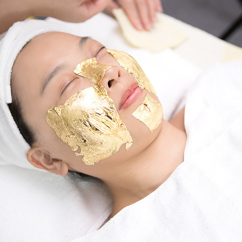 24k genuine gold leaf for face mask beauty use gold foil at home spa facial mask