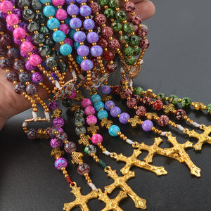 Personnalisé Religieux Musulman Islam Prière Tespih Tasbih, <span class=keywords><strong>Miséricorde</strong></span> Or Argent Croix <span class=keywords><strong>Divine</strong></span> Perlé Chapelet Perles Collier - Product Image 4