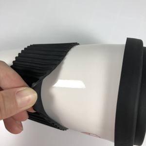 批发可重复使用的4.7厘米硅胶杯套和9厘米月形硅胶盖套装用于马克杯 - Product Image 4