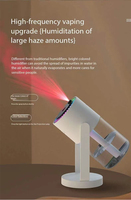 Projection de fumée simulée à ultrasons 7 couleurs lumière LED huile essentielle humidificateur d'air diffuseur d'arôme lampe d'ambiance de chevet