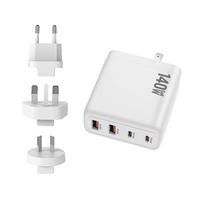 Chargeur mural rapide 140W pour téléphone et ordinateur portable, 2 ports USB-C et 2 ports USB-A, adaptateur QC PD pour périphériques haute puissance - Vente en gros