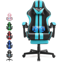JL Meilleure Vente Luxueux Confortable Faux Cuir Chaise de Jeu Massage Cadeira Gamer Bleu Chaise d'Ordinateur Vidéo