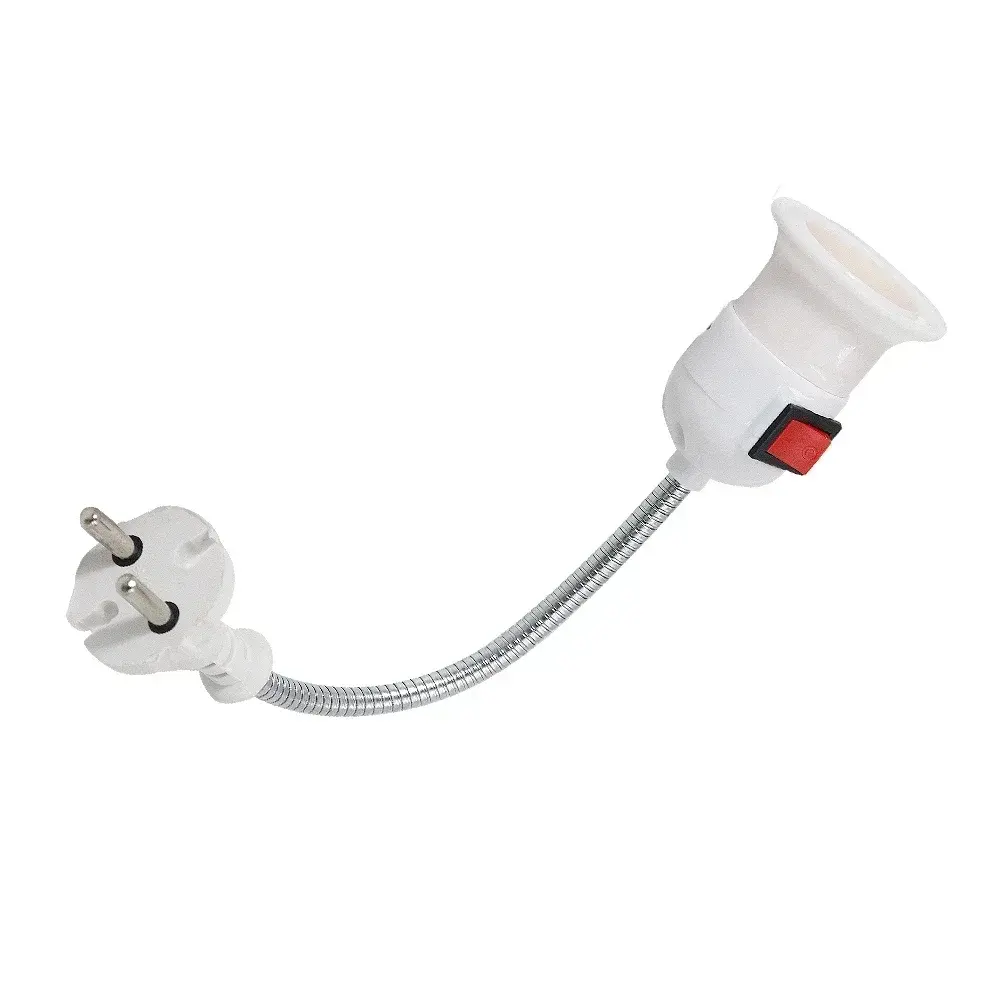 E27 Flexibele Uitbreiding Converter Led Lamp Lamp Uitbreiden Adapter Stopcontact Lampvoet Basishouder Schroef Eu Stekker