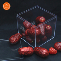 Boîte à bonbons carrée transparente de 10 cm pour dragées de mariage